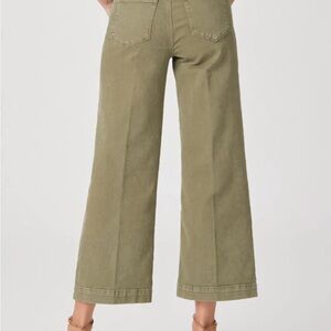 Paige Vintage Ivy Green Anessa Wide Leg Jeans - *hemmed*